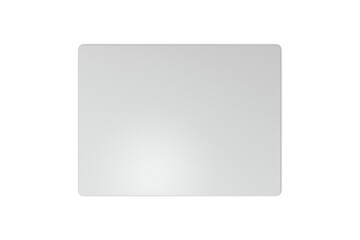 Empty blank square, round and rectangular mouse pad mockup isolated on white background. 3d rendering.