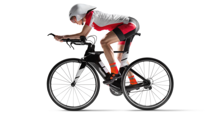 Athlete cyclists in silhouettes on white background. Isolated on white.