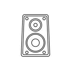 Sound speaker icon in line style icon, isolated on white background