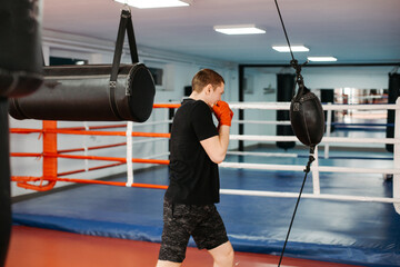 Boxers train in the ring and in the gym
