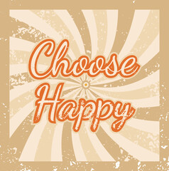 Vintage color design print for clothing retro poster in vintage colors wall decoration  Vintage hippie poster for interior, decorative, banner, cover, wall design. Vector drawing.