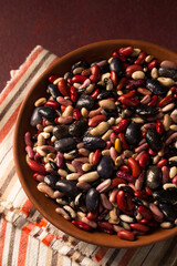 bowl full of colorful organic beans