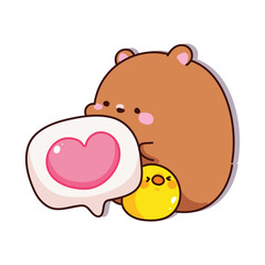 cute bear sticker vector