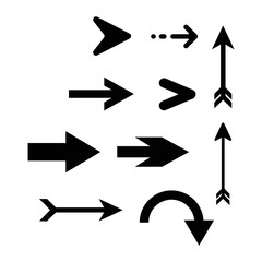 Hand drawn arrow collection set