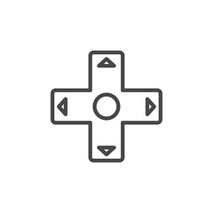 Gamepad console controller button vector icon