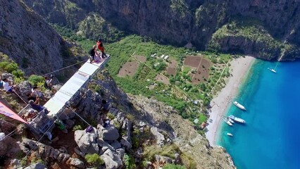 Base jumper jumping the platform