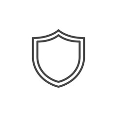 Outline Vector Icon Shield, Protect, Defense. Shield symbol for your web site design, logo, app, UI. Vector illustration, EPS10.