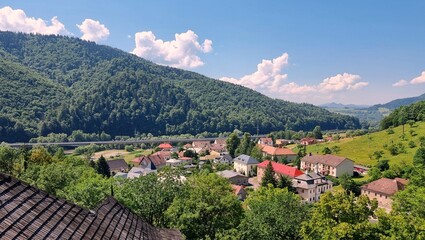 Fototapeta na wymiar view from the castle in slovakia