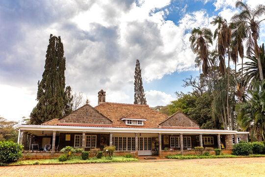 View of the house of Karen Blixen in Nairobi, Kenya. Karen Blixen is the subject of the 1985 Oscar winning Meryl Streep and Robert Redford film Out of Africa.