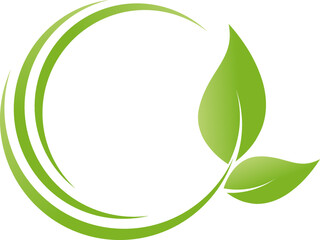 Linien und Blätter, Blätter, Pflanzen, Kreise, Gärtner, Heilpraktiker und Vegan Logo