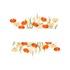 Vector wreath isolated on white background.