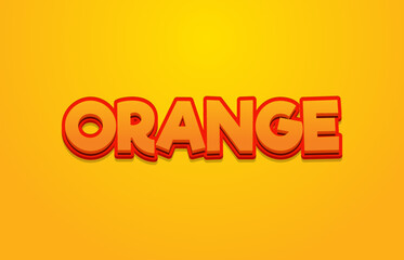 orange 3d style text effect