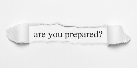 are you prepared?