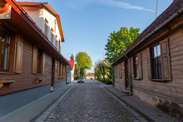 Old town street in summer evening