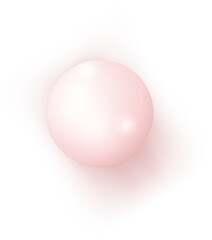 elegant pink 3D realistic pearl