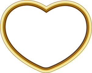 luxury golden love heart shape ring