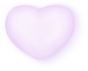 purple 3D love heart