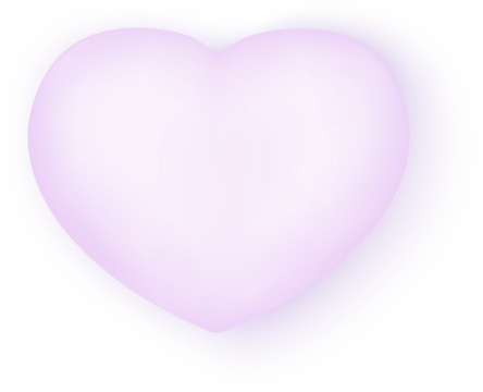 purple 3D love heart