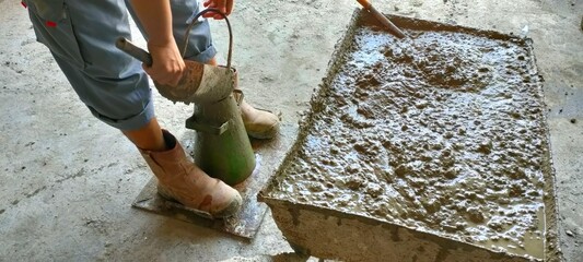 slump concrete mixed for building