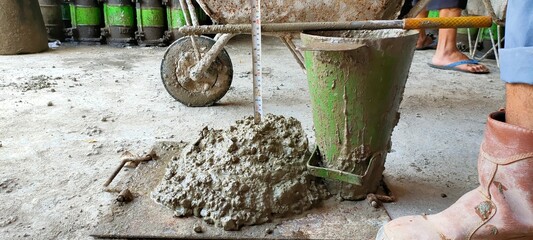 slump concrete mixed for building