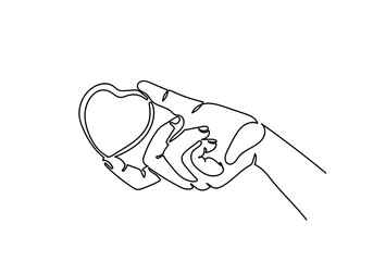 Continuous one line drawing of word LOVE, vector minimalist black and white illustration