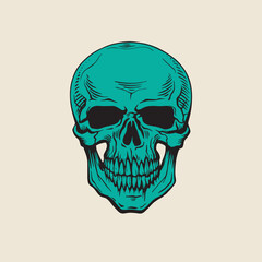 Vector human skull