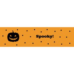 Banner Spooky with pumpkin vector illustration