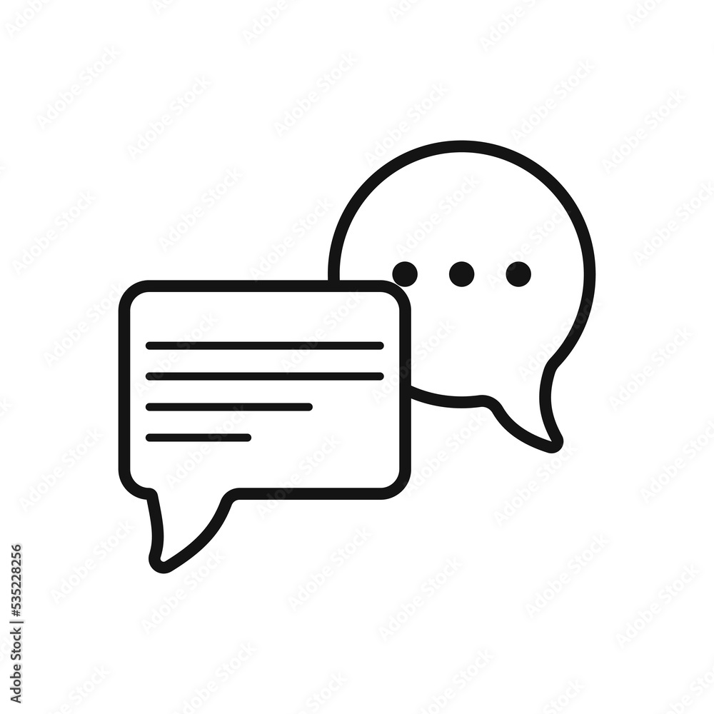 Poster conversational bubbles web chat icon. social media text communication symbol with speech dialogs and