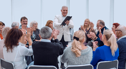 background image of the seminar in the conference room of the bu