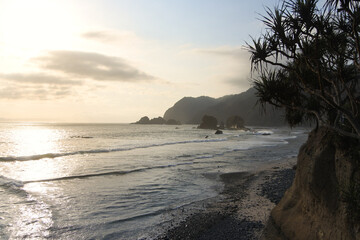 One of most beautiful beach in East Java, Indonesia, Tanjung Papuma beach.