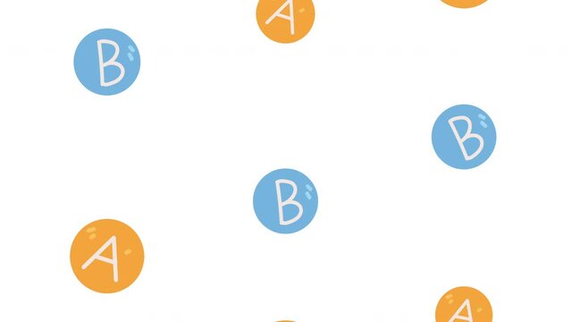 options balls with letters patetrn