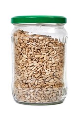 Sunflower seeds in a jar