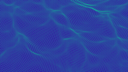 Abstract particles net ripple wave vector background