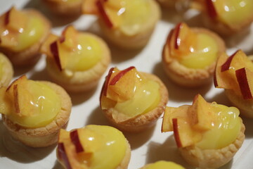 canape with olives and cheese