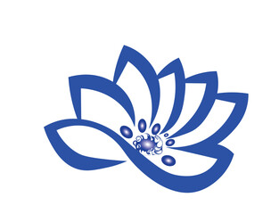 flower logo on a white background. harmony outline symbols in a simple flat trendy modern style for your website design, logo, and application