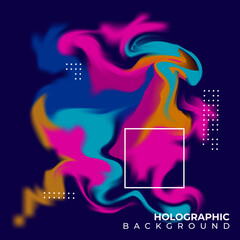 Holographic Blurred Background vector illustration