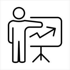 Presentation Icon Logo Design Vector Template Illustration Sign And Symbol Pixels Perfect
