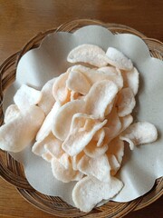 Crackers are usually served as a side dish in Indonesia