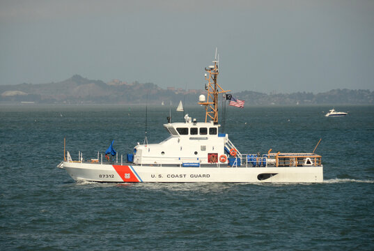 US Coast Guard Cutter On Patrol San Francisco Bay October 3 2018