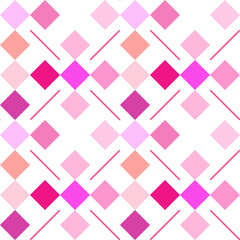 Colorful pastel Seamless square pattern. Vector illustration. Beautiful seamless geometric pattern. diamond shape for decorating background. Sweet romantic theme for Valentine's day.