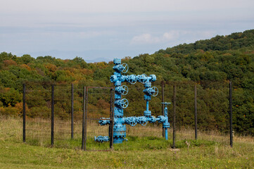 a gas capture installation in the field