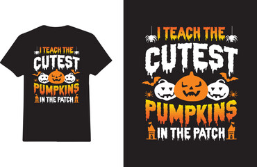 Happy Halloween scary night pumpkin face t-shirt design