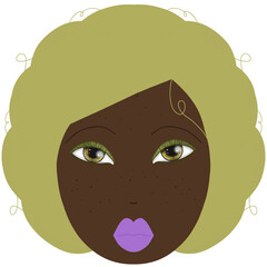 cartoon illustration of a woman