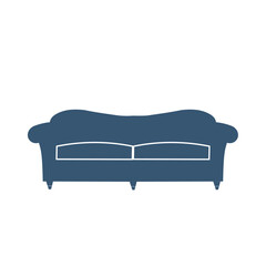 Sofa, linear style sign for mobile concept and web design. Symbol, logo illustration. Pixel perfect vector graphics