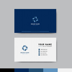 Blue business identity card template concept