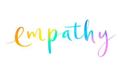 EMPATHY colorful brush lettering on transparent background