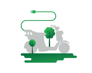 renewable energy and cars. clean energy, clean fuel. editable vector
