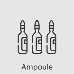 ampoule icon vector icon.Editable stroke.linear style sign for use web design and mobile apps,logo.Symbol illustration.Pixel vector graphics - Vector