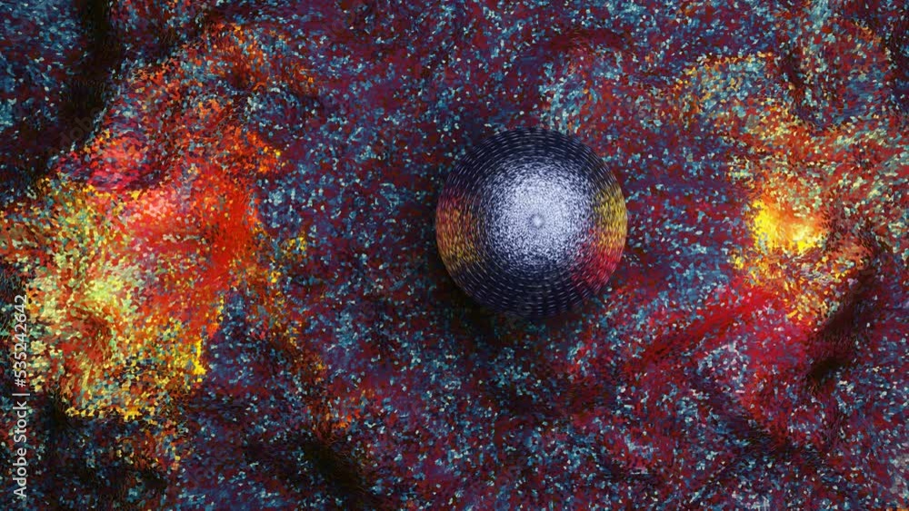 Fototapete beautiful abstract colourful shiny wave background. starburst dynamic sphere. 3d rendering illustrat