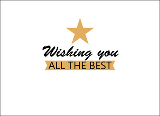 Wishing you all the best vector illustration for cover pages, banners, events, gift cards, all the best stickers